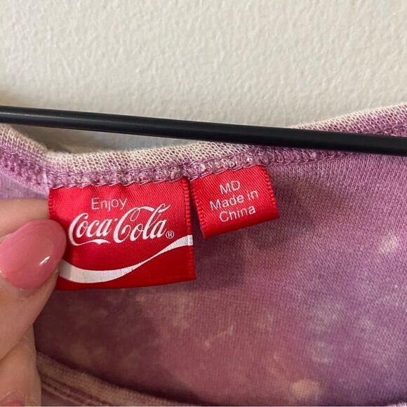 Coca Cola Enjoy Embroidered Side Cinch Ribbed Tank Тор - Picture 6 of 9